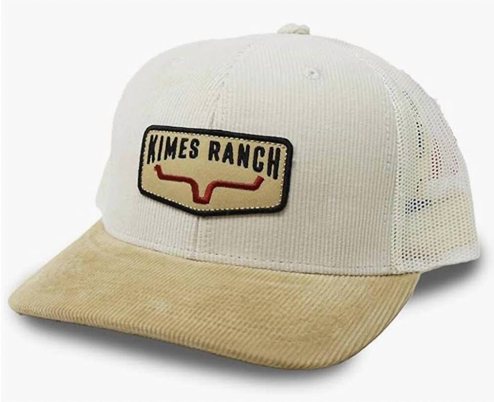NEW KIMES RANCH fourteen 6-panel corduroy mid profile cap in natural
